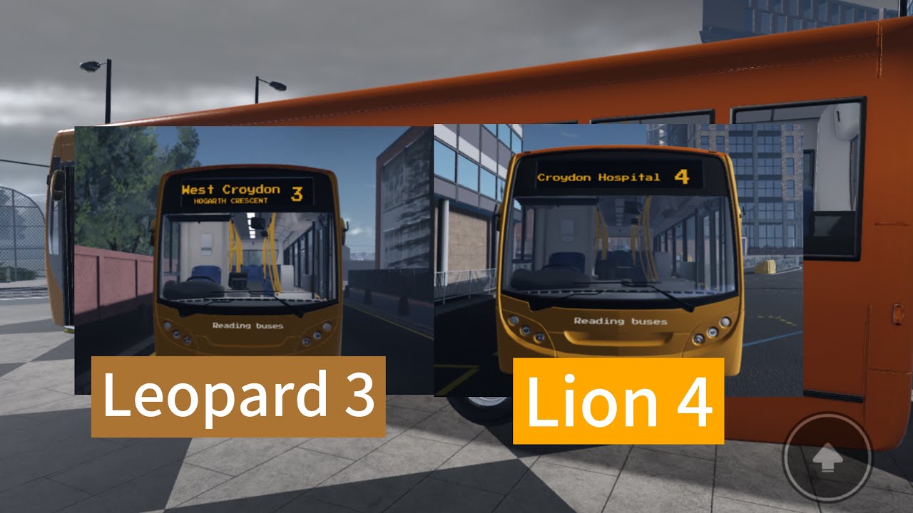 Croydon Reading buses Routes leopard 3 and lion 4 