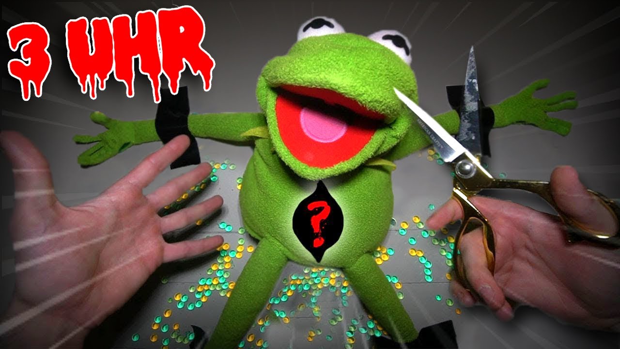 KERMIT DEN FROSCH AUFSCHNEIDEN mit GAME MASTER um 3 UHR NACHTS!!