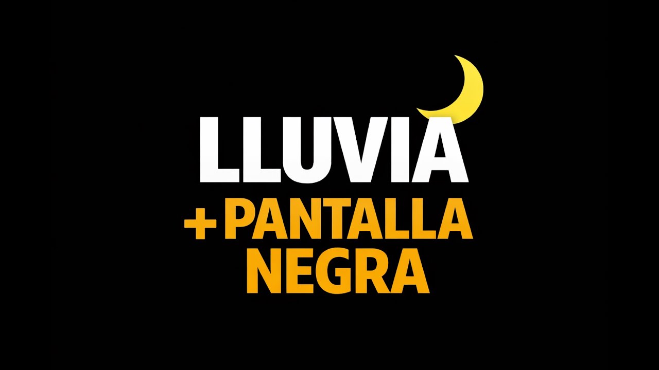 Pantalla Negra + Lluvia para Dormir Profundamente 🌙 10 Horas Sin Interrupciones
