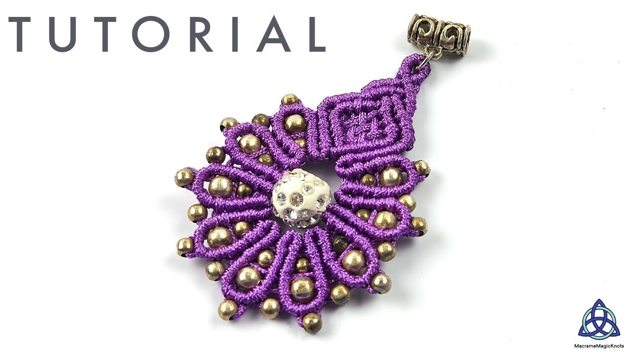 DIY Macrame Flower Pendant Design | EASY DIY Pendant
