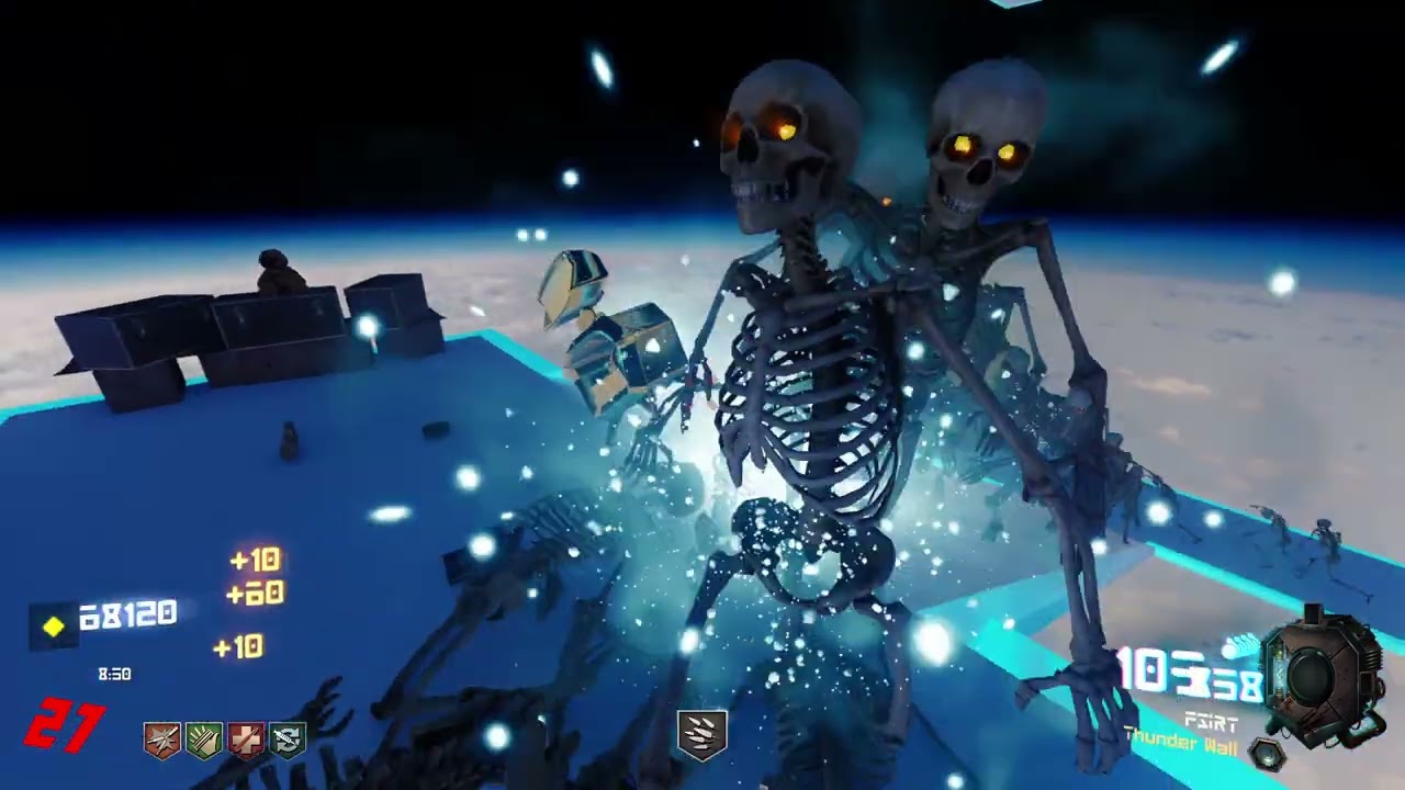 Space Tower CoD Zombies Map DESTROYED (Super Hard) Solos Best Time no downs