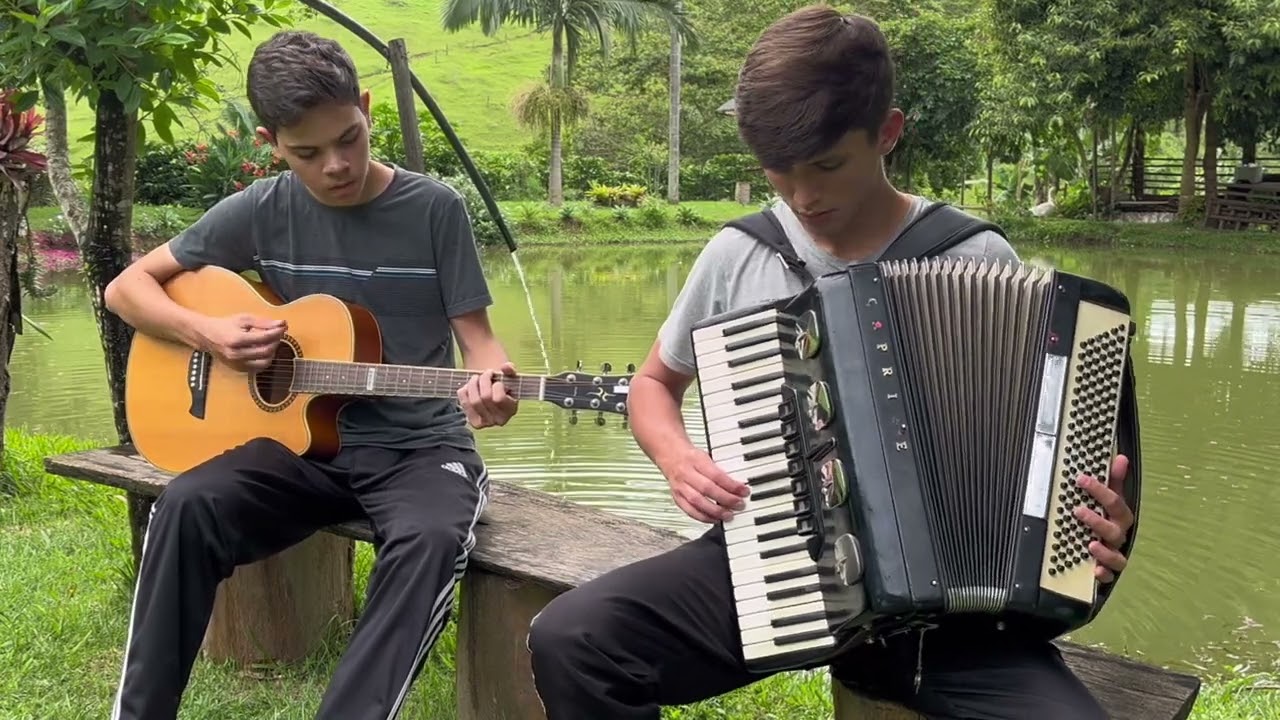 Porque Ele Vive | @elnatasaxofonista8643 | COVER ( acordeon e violão )