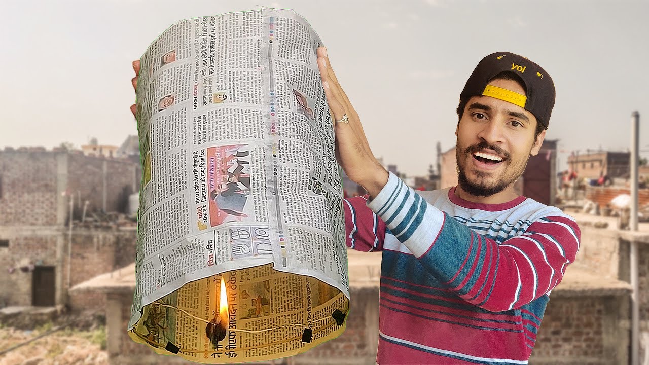 NEWS Paper Hot Air Balloon | Donating new idea of hot air balloon to my YouTube family