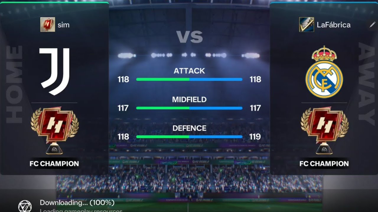 JUV VS RMA | FC MOBILE | OVR 119 | FC CHAMPIONS GAMEPLAY