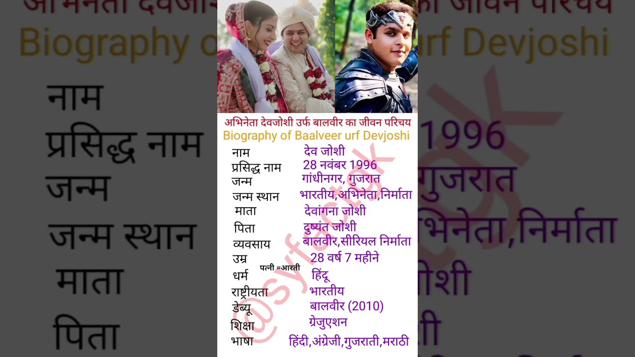 Biography of actor Baalveer aka Dev Joshi #(serial 2012) Baalveer #devjoshilife #biography #baalveer #...