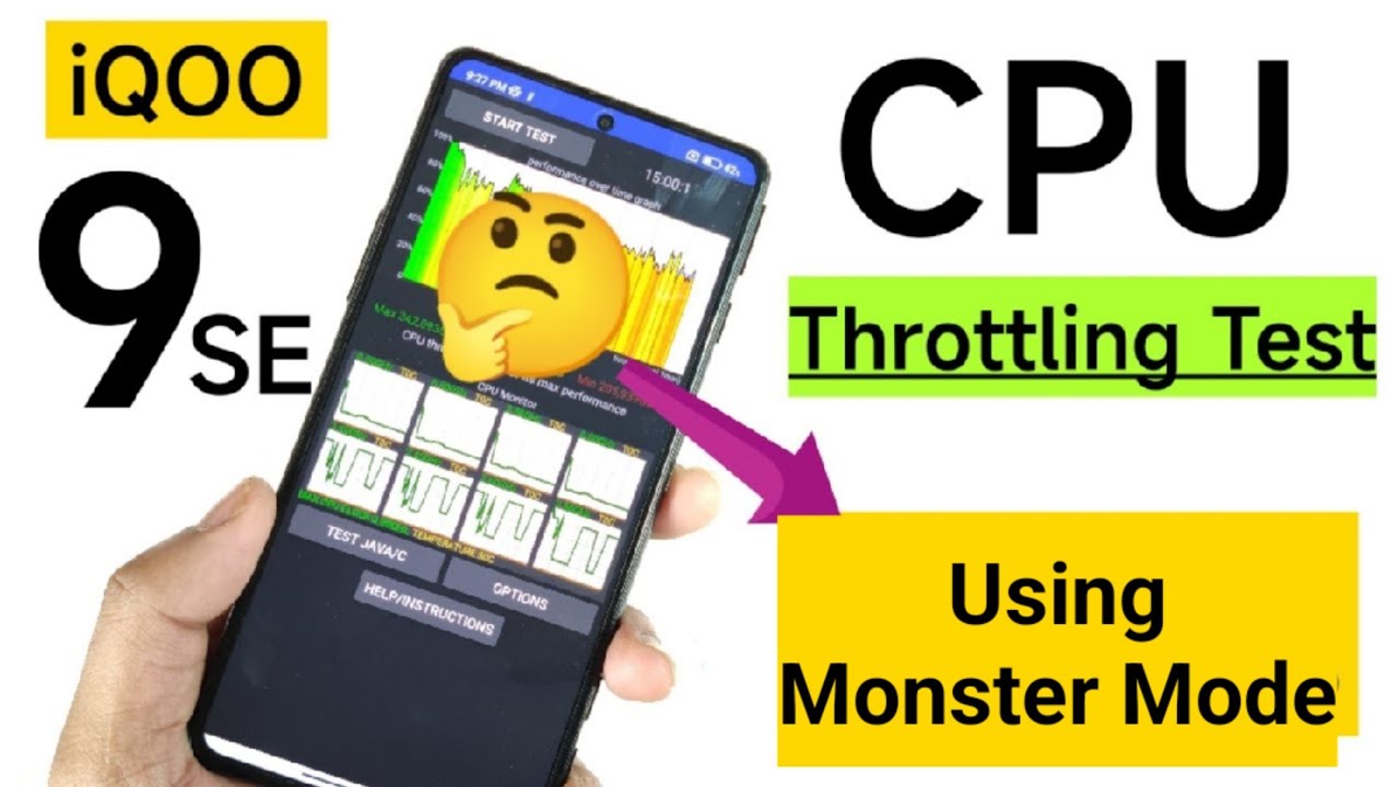 iQOO 9SE CPU Throttling Test Using Monster Mode Snapdragon 888