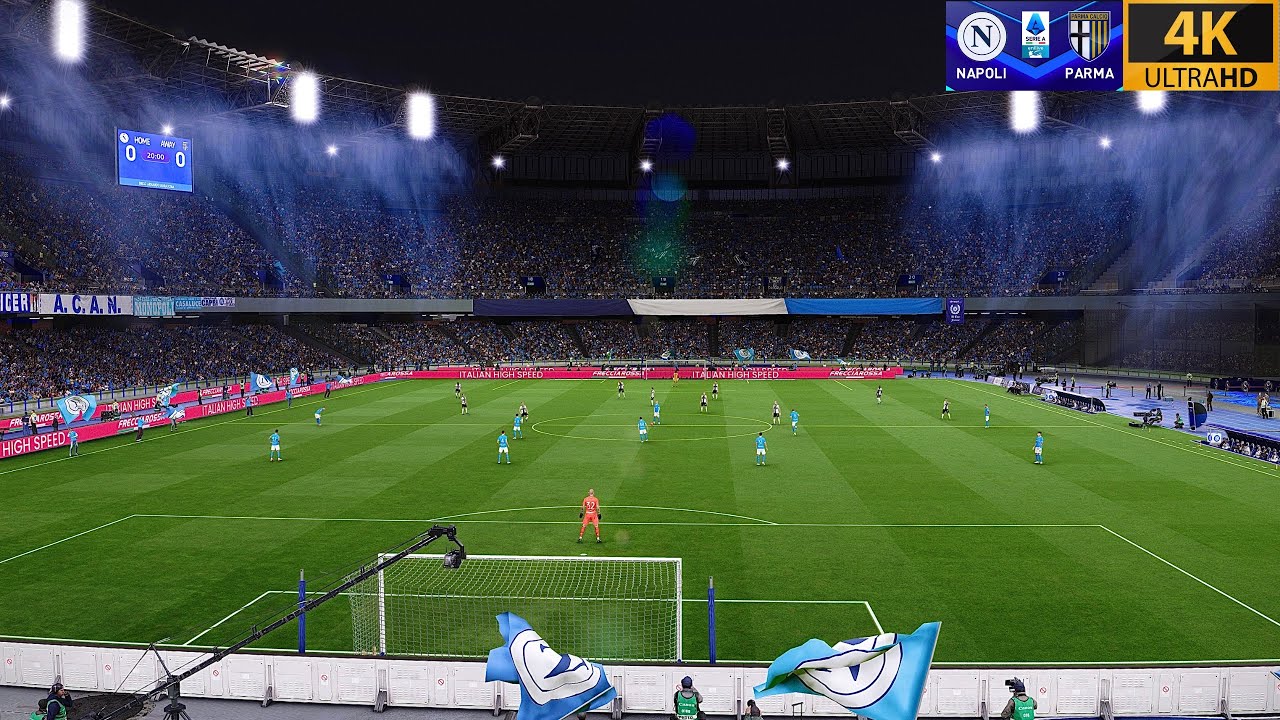 4K | PES 2026 Ultra Realism Graphic & Sound Mod | Napoli vs Parma - Serie A