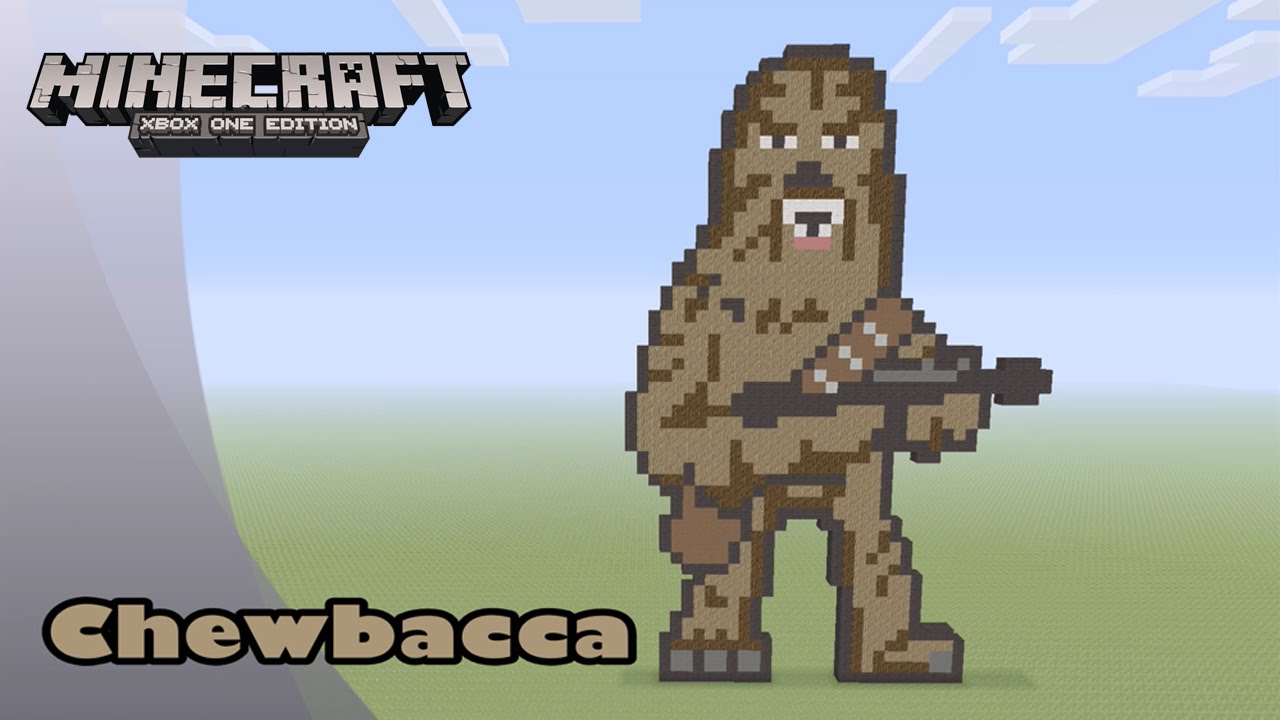 Minecraft: Pixel Art Tutorial and Showcase: Chewbacca (Star Wars)