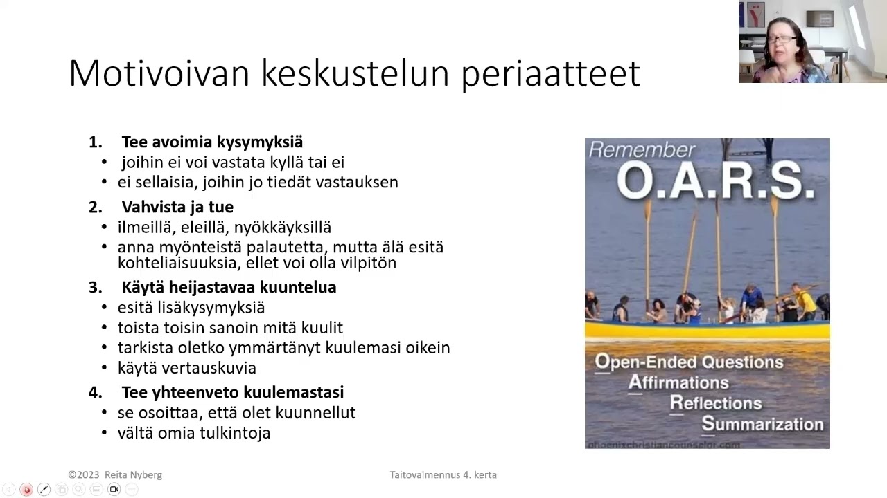 13. Taito-valmennus: Motivoiva keskustelu 1 osa