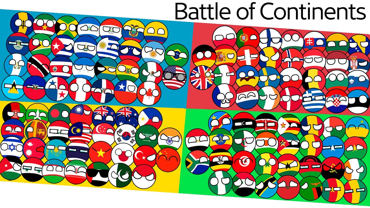 Countryballs Battle of Continents Marble Race