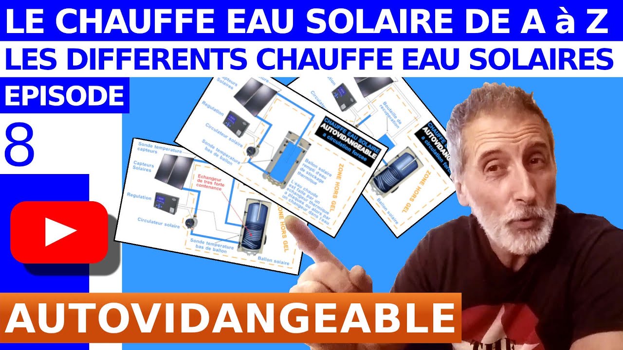 TOUT SAVOIR SUR LE CHAUFFE EAU SOLAIRE – ÉPISODE 8 - LE CHAUFFE EAU SOLAIRE AUTOVIDANGEABLE