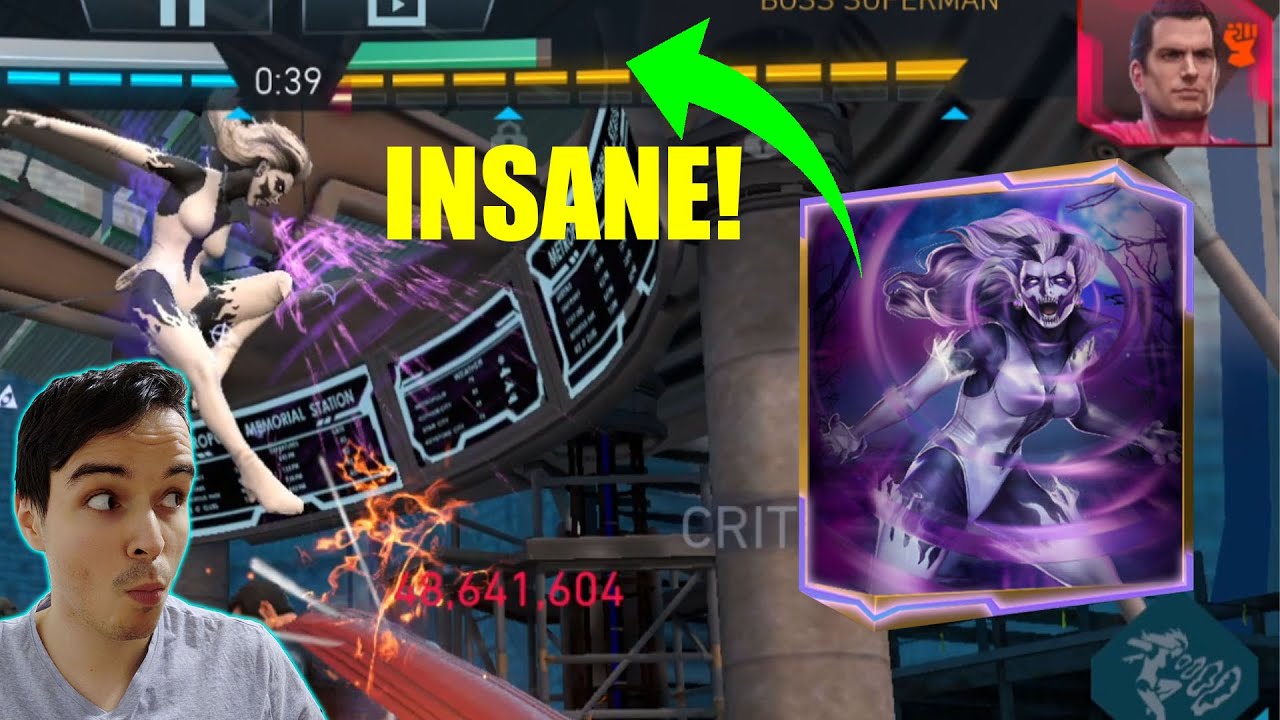 Silver Banshee Destroys Boss Superman (No Raven) Injustice 2 Mobile