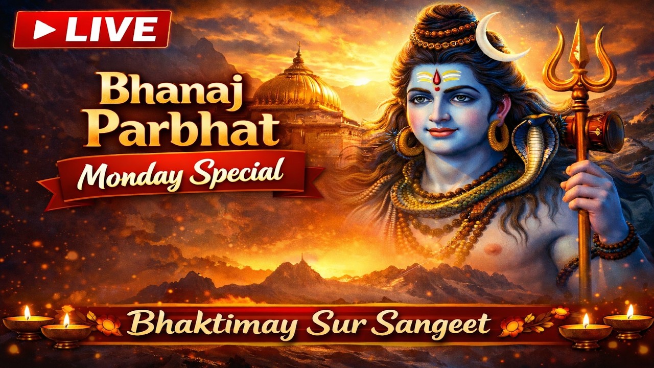 LIVE भजन प्रभात | सोमवार विशेष शिव भजन | Bhajan Prabhat Monday Special | Bhaktimay Sur Sangeet