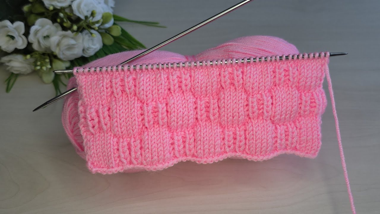 Kolay İki Şiş Örgü Yelek Model Desen 🌸#crochet #knitting #diy #handmade #flower 