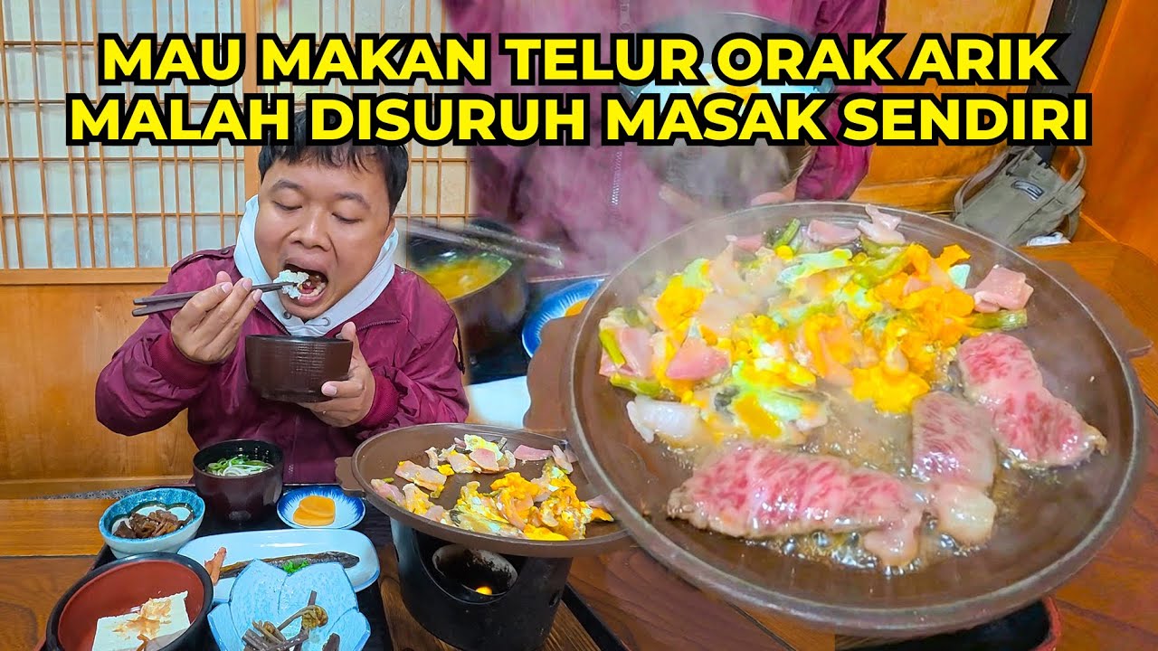 Nyobain Telur Orak Ariknya Jepang! Masak Sendiri di Mejanya Langsung!