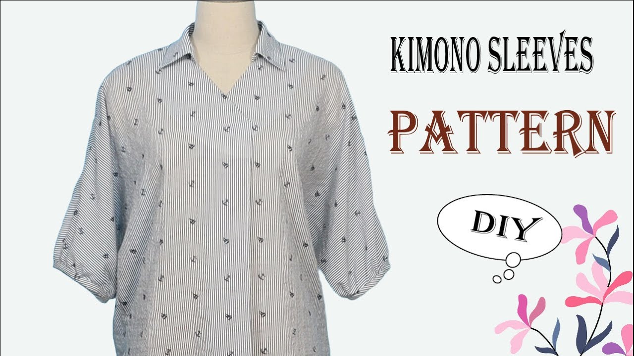기모노 소매를 활용한 블라우스 패턴입니다.It's a blouse pattern using kimono sleeves.