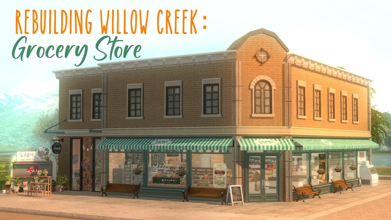 I Made a Grocery Store in The Sims 4| Build-With-Me Longplay + Life Update| Sims 4