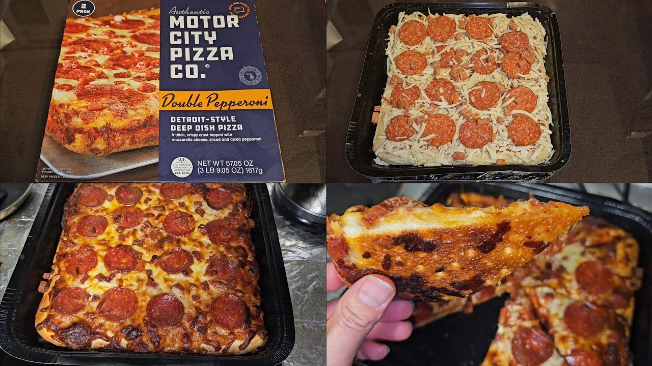 Обзор товара в Costco Motor City Pizza Co. Двойная пепперони, пицца в стиле «Детройт», дегустация