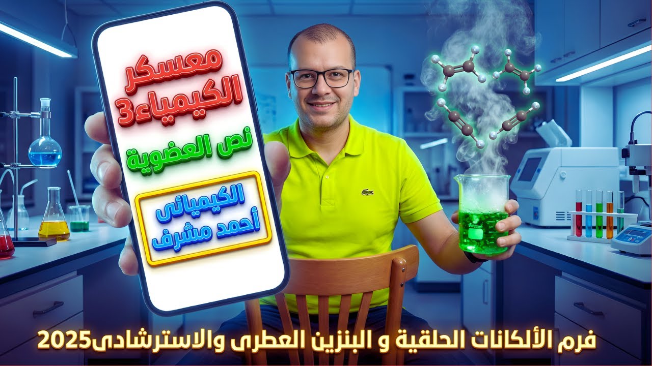 معسكر 3 لحل عقدة العضوية : إتقان الألكانات الحلقية والبنزين العطري و اسئلة الامتحانات الأسترشادية