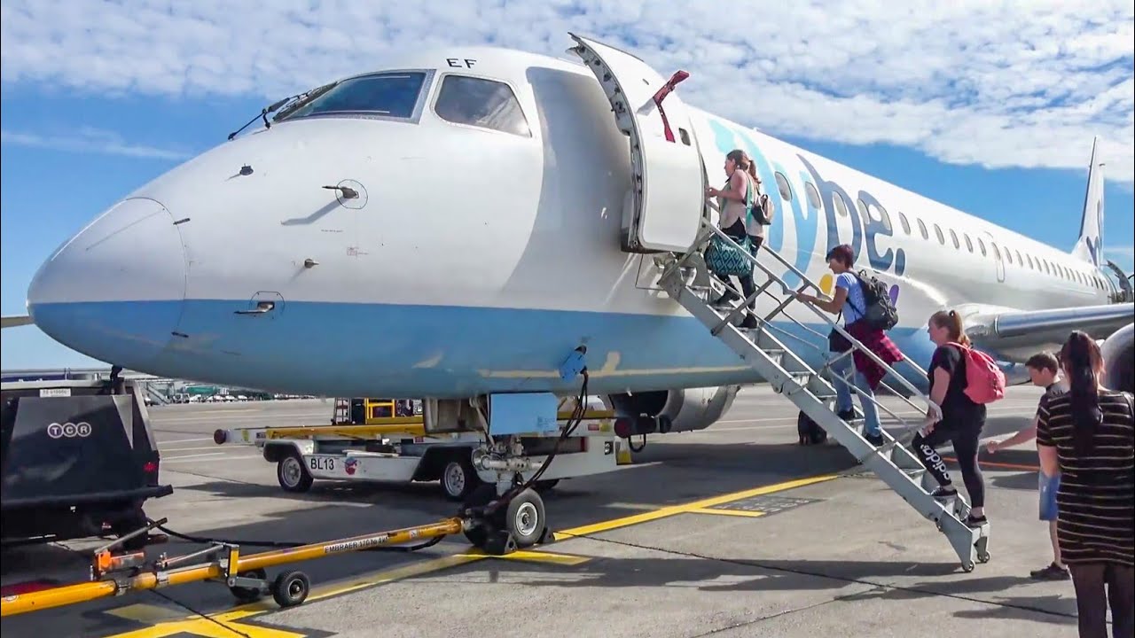 Flying from Dublin to London for &euro;3,65 - Trip report - Flybe E195 (4K)