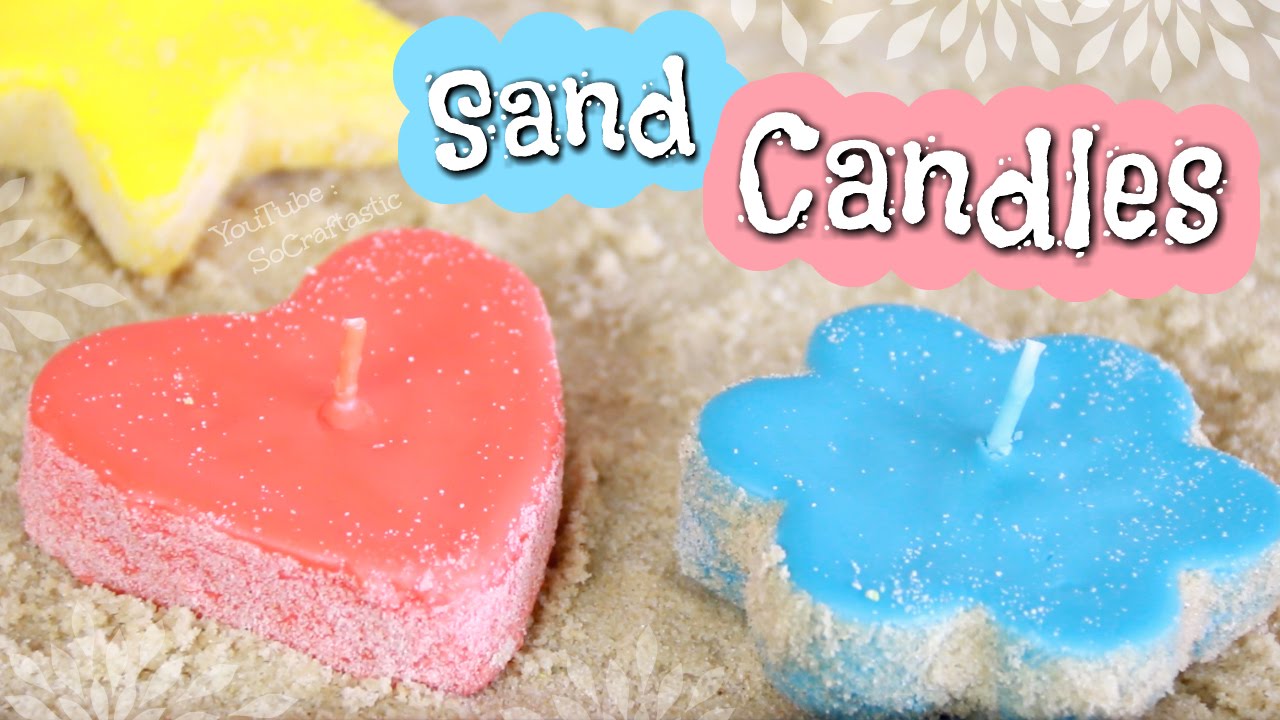 DIY SAND CANDLES  - Make Candle Molds with Sand - How To | SoCraftastic