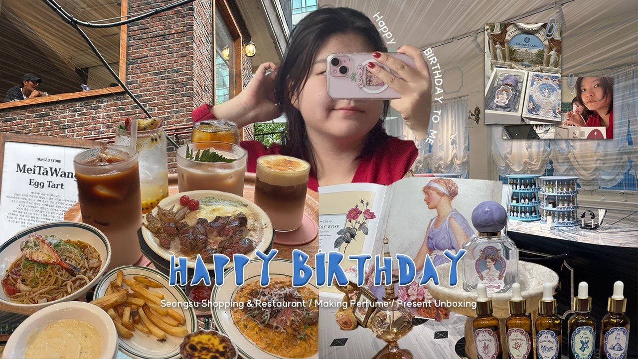 vlog. 돌아온 주인장 생일🎂 | 처음 해보는 향수 만들기✨ | 성수 에그타르트 메이타왕&픽베이크 방문 | 생일선물 언박싱 하는 10월