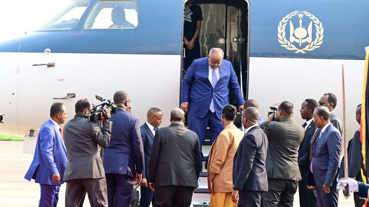 Djibouti President, H.E Ismail Omar Guelleh arrives in Uganda for IGAD & NAM Summits, to meet M7