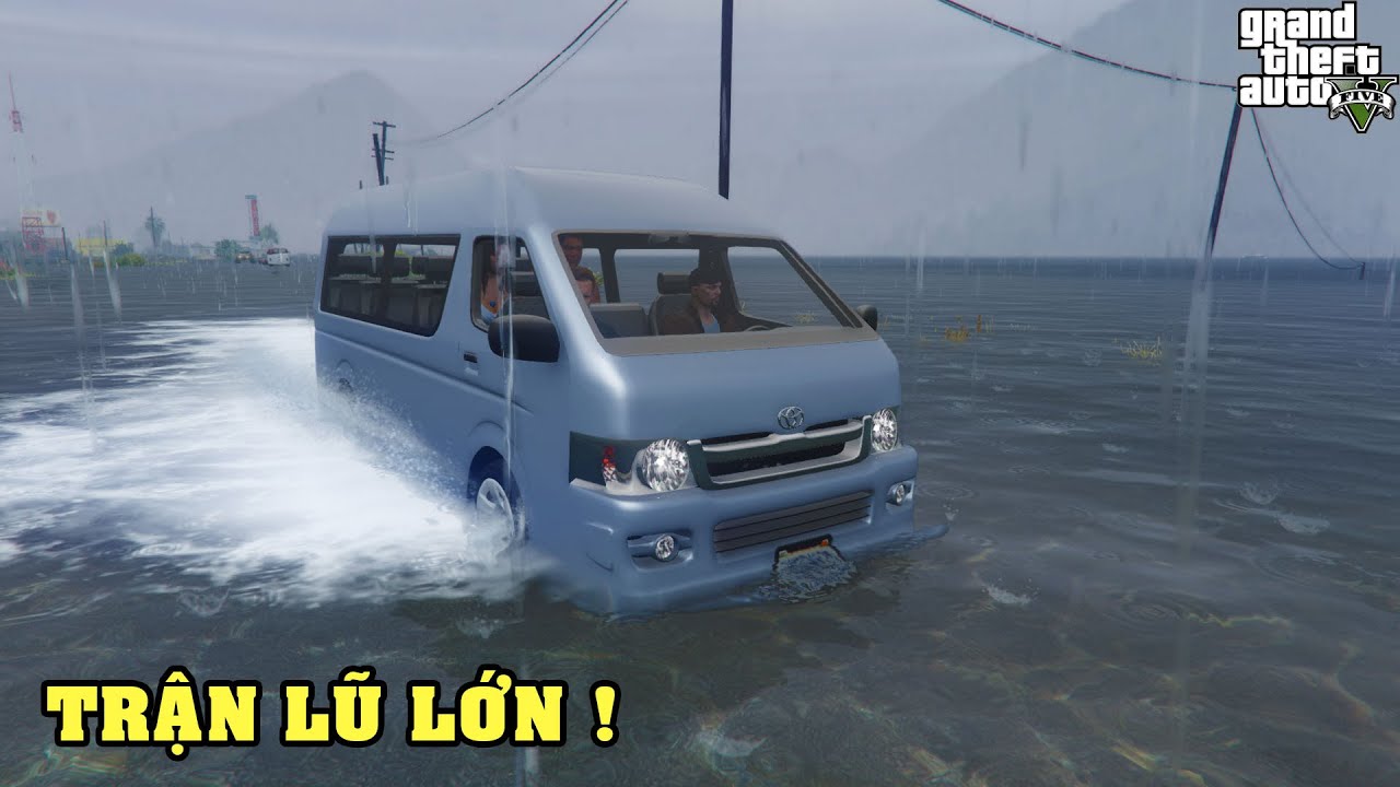 GTA 5 Chuyến Đi Bão Táp #2: Hành Trình Trở Về Nhà Đầy Khó Khăn Khi Cơn Bão Làm Nước Lũ Dâng Cao