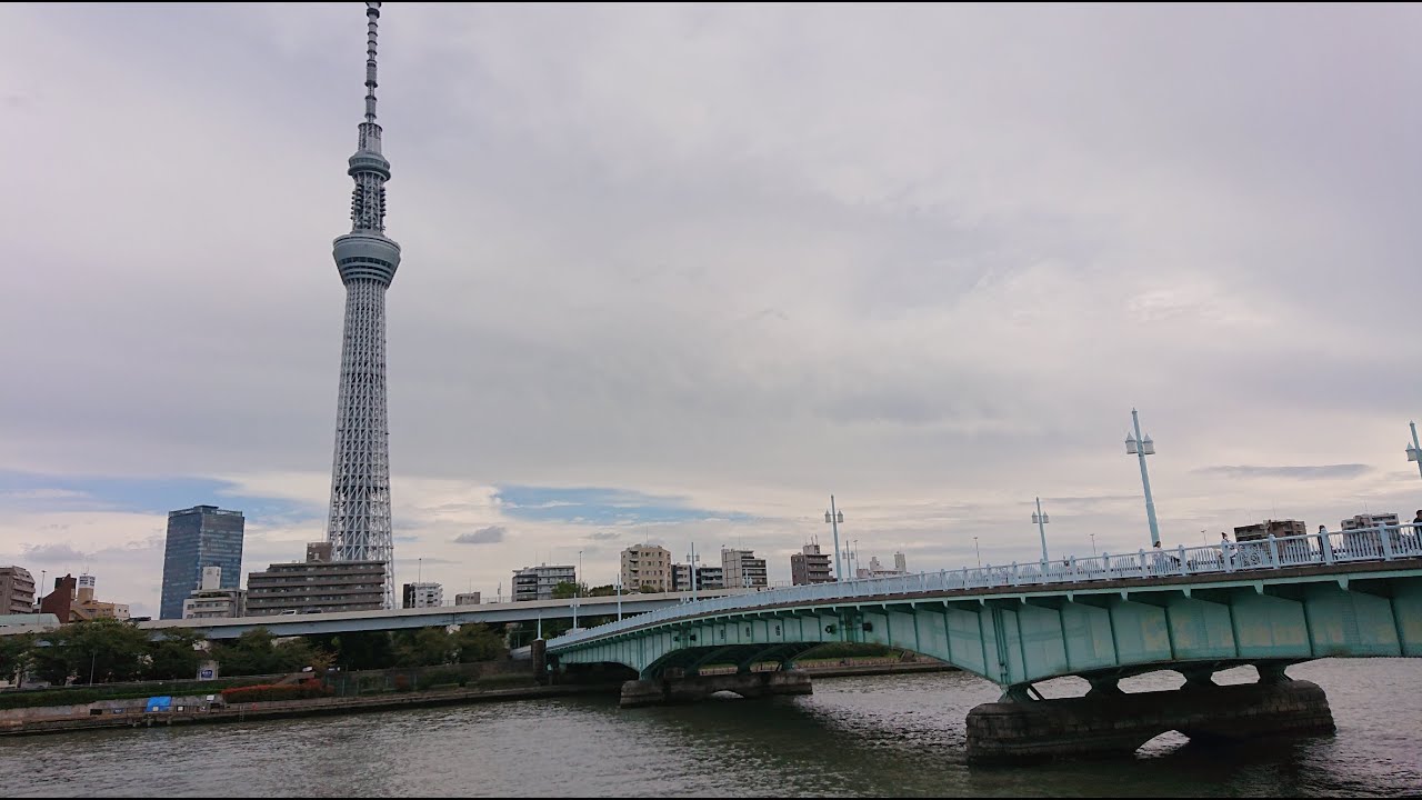 周遊ラン（隅田川右岸新志茂橋ー新神谷橋～築地大橋）