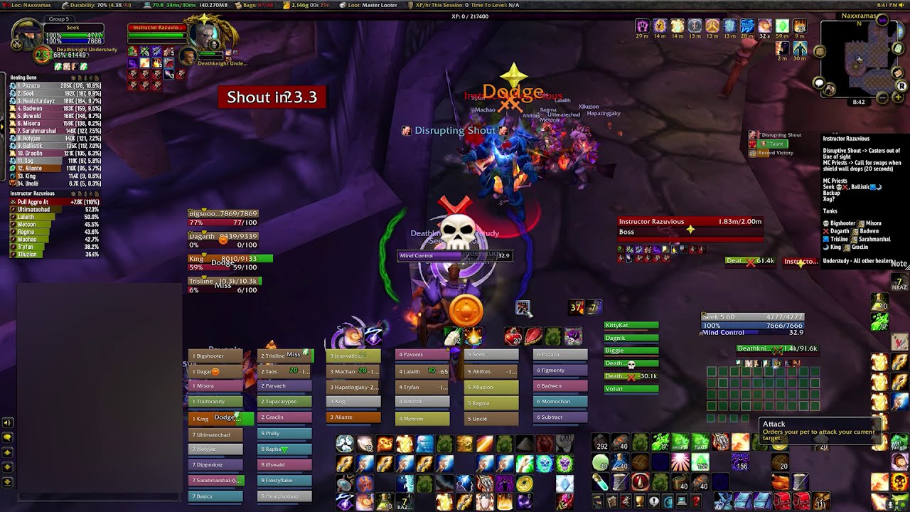 World Of Warcraft  Classic Instructor Razuvious Kill Priest MC POV Dec 17, 2020