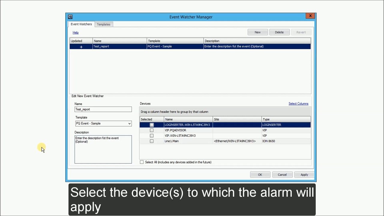 Creating a PME 8.1 Email Report Subscription Trigger on Alarm | Schneider Electric Support