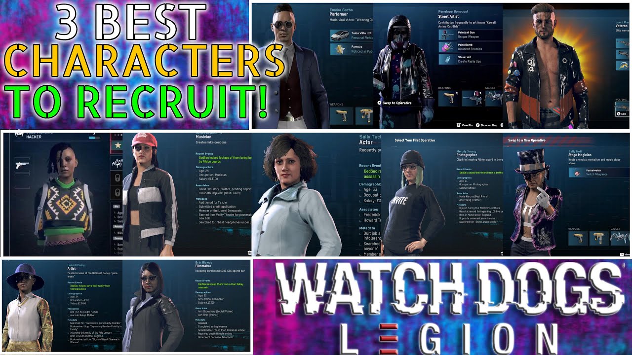 Топ-3 лучших персонажа для вербовки — Watch Dogs Legion