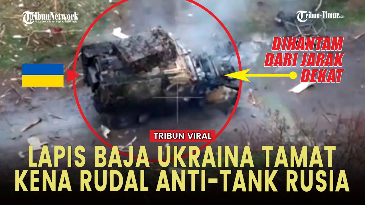 [FULL] Detik-detik Pengangkut Personel Lapis Baja Ukraina Bonyok usai Dihantam Rudal Rusia