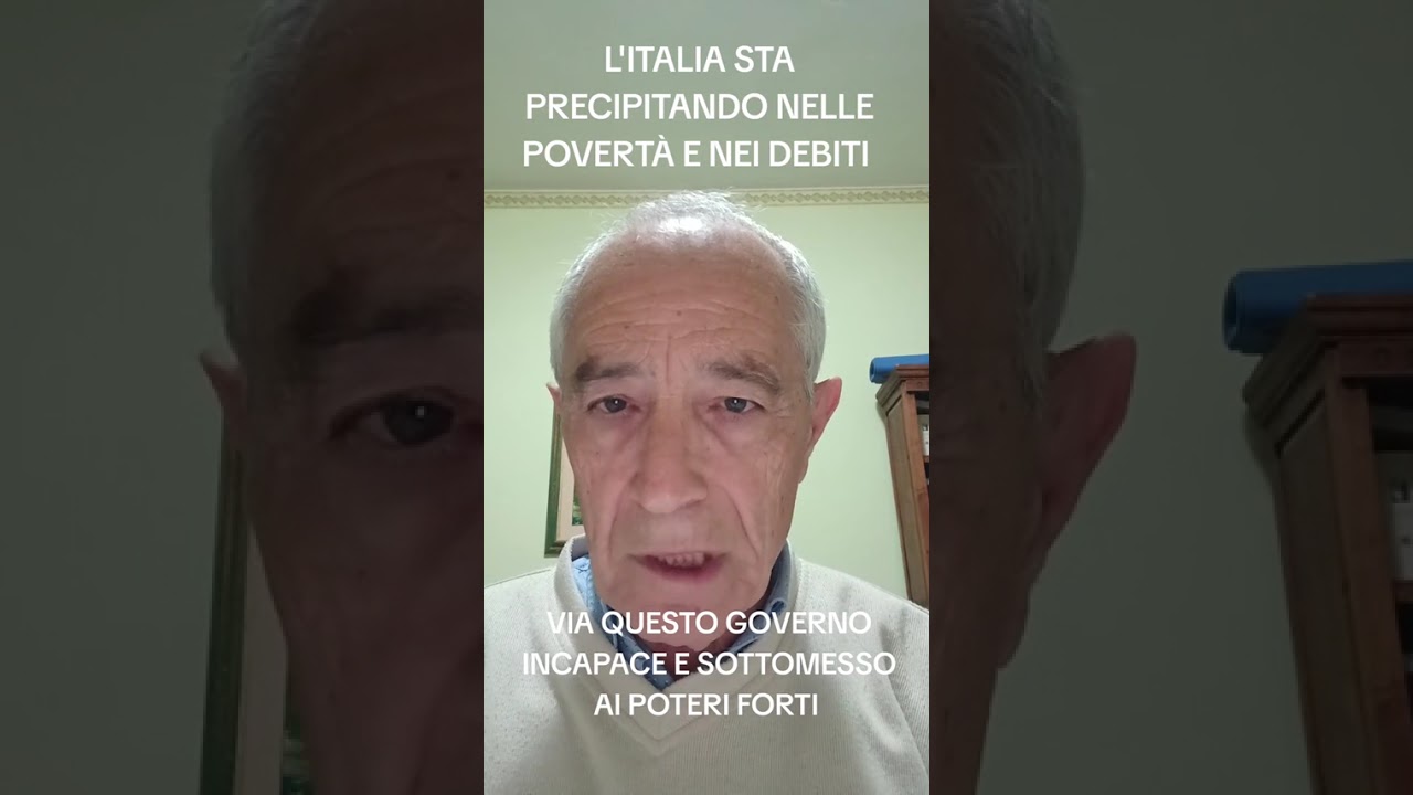 Italia sta precipitando nelle povert&agrave; e nei debiti????