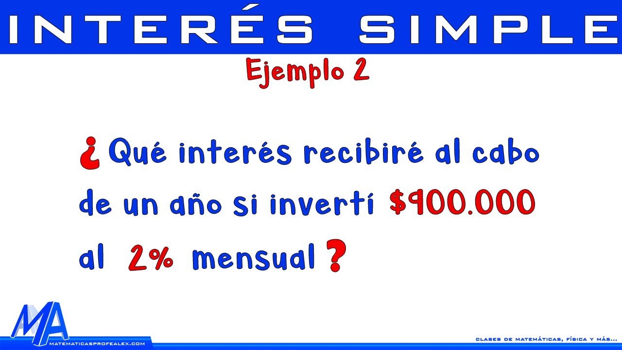 Interés simple | Ejemplo 2