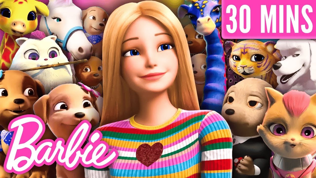 🐶🐱🐰 ¡Las Adorables Amistades de Animales de Barbie! | Compilación | Barbie Latinoamérica