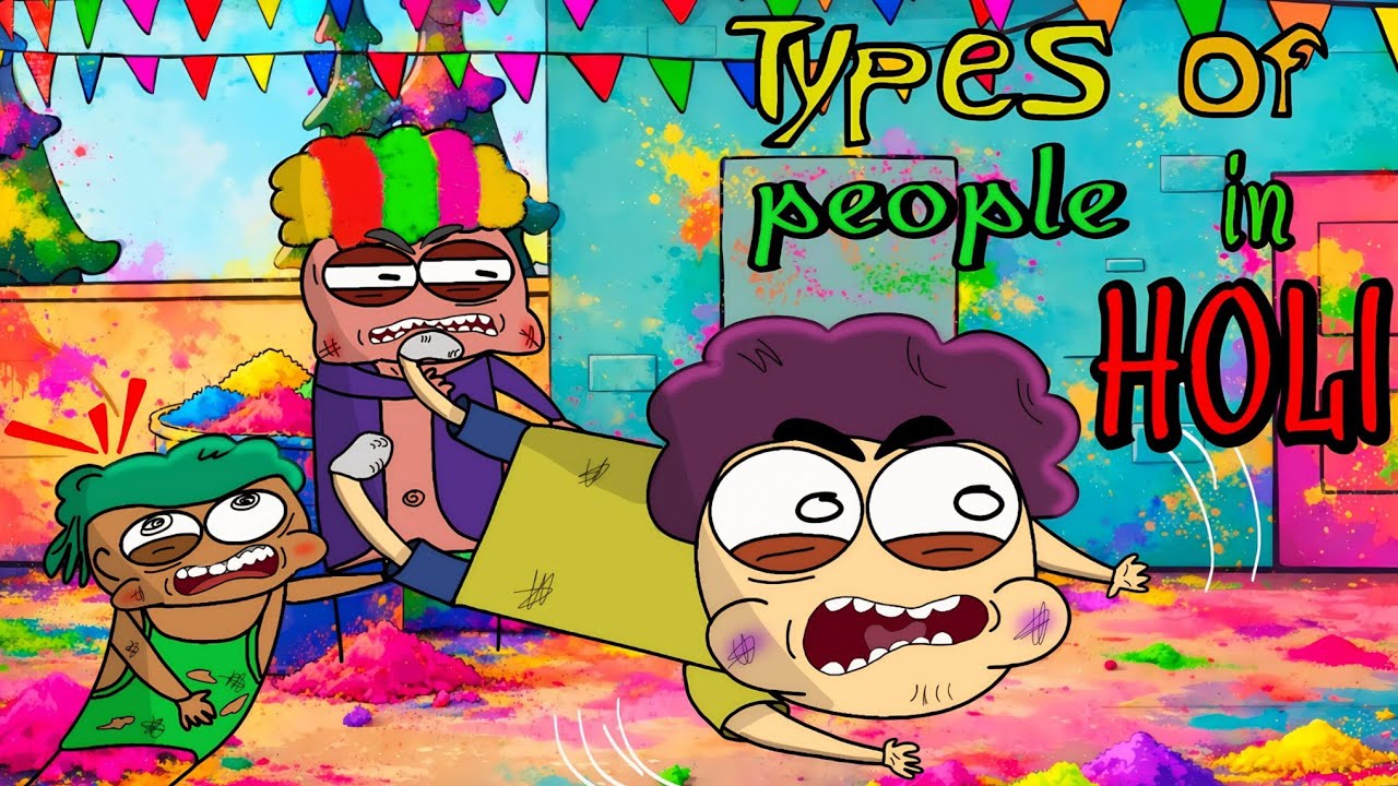 Types of people in holi 💀😂 || TOONSKIT 