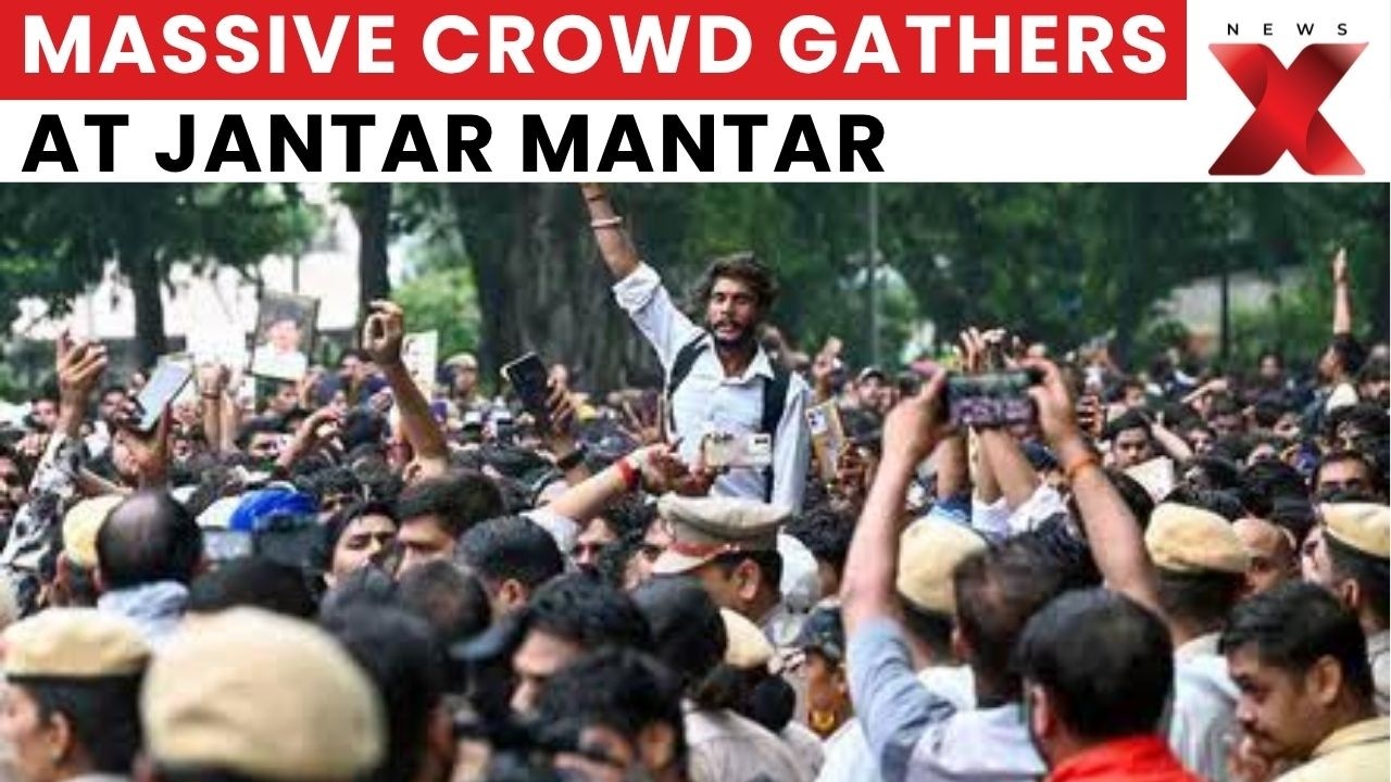 Jantar Mantar Protest: Heavy Crowd Gathers As Security Tightens In Delhi | Latest News | NewsX