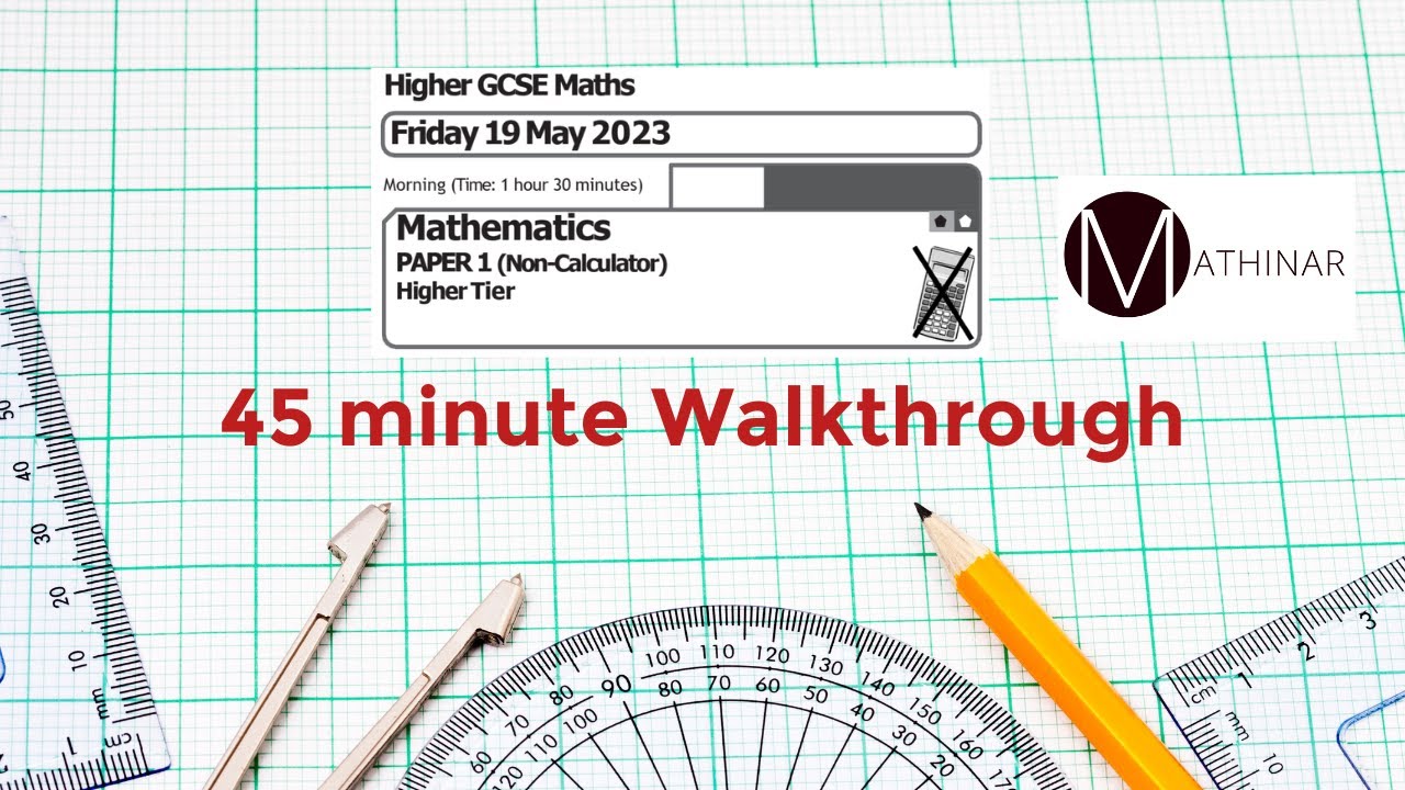 GCSE Maths Edexcel Paper 1 May 2023 Walkthrough Explained