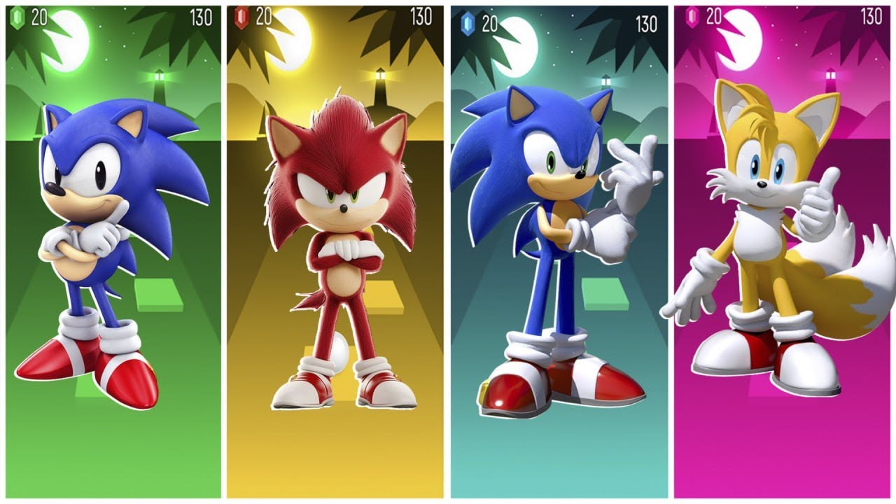 Blue SONIC vs RED SONIC vs BLUE SONIC vs YELLOW SONIC - Tiles Hop EDM Rush🎵
