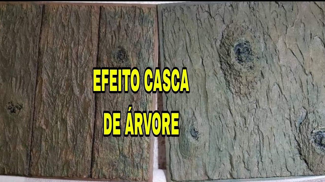 como fazer efeito casca de árvore com argamassa ( cimento cola)