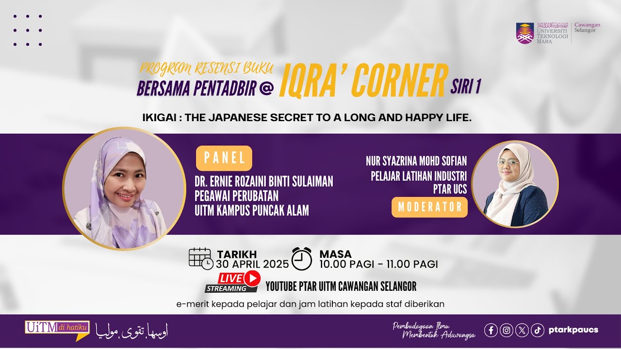 Program Resensi Buku Bersama Pentadbir @ Iqra’ Corner (Siri 1)