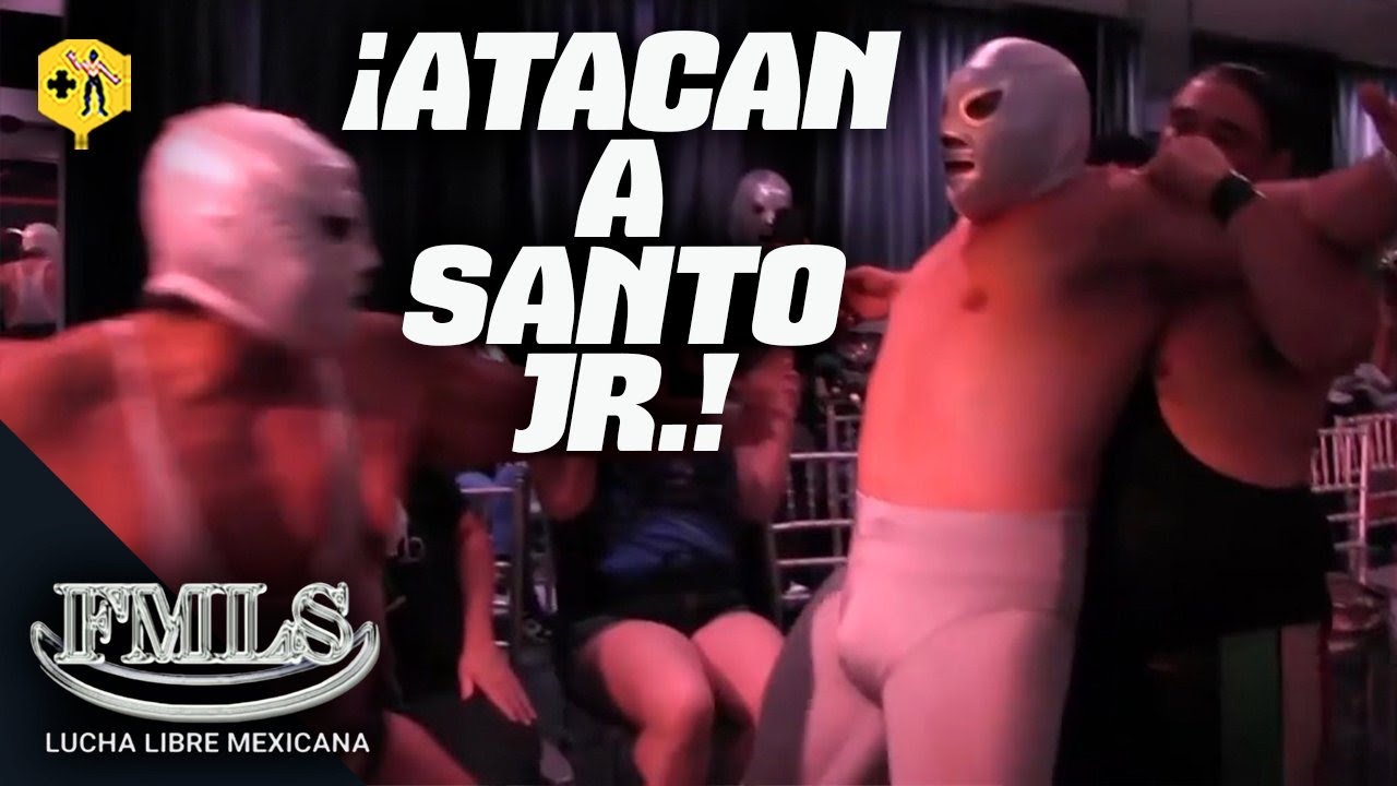 &iexcl;El Santo Jr. es sorprendido y atacado por el &Aacute;ngel Blanco Jr. en FMLS!