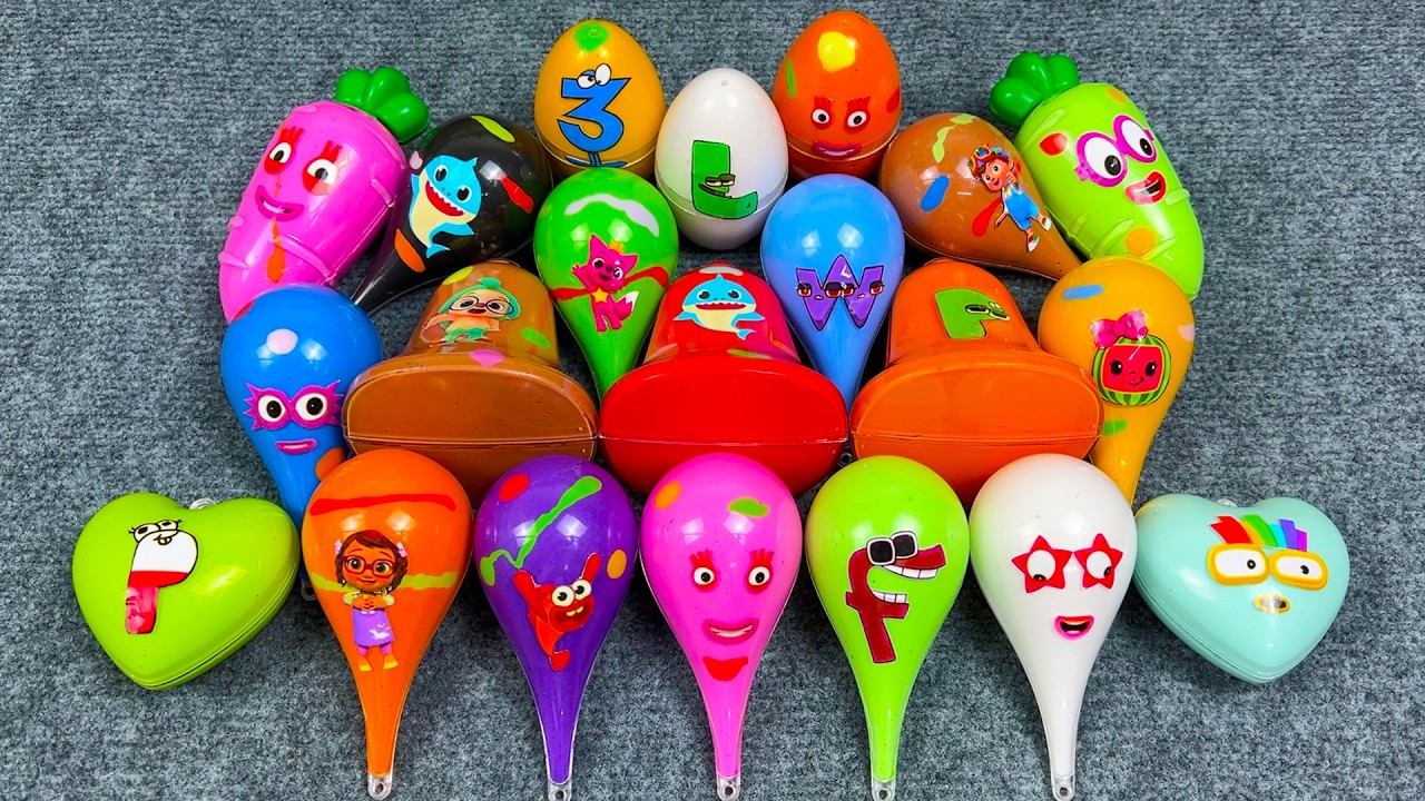 Rainbow Slime🌈 Hunting Numberblocks, Alphabet Lore... in Water Drops Coloring! Satisfying Clay ASMR