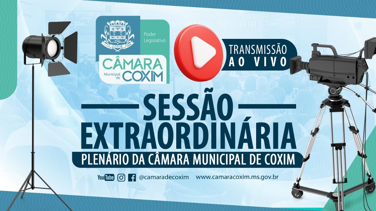 Coxim MS - Sessão Extraordinária de Julgamento de denuncia de quebra de decoro parlamentar