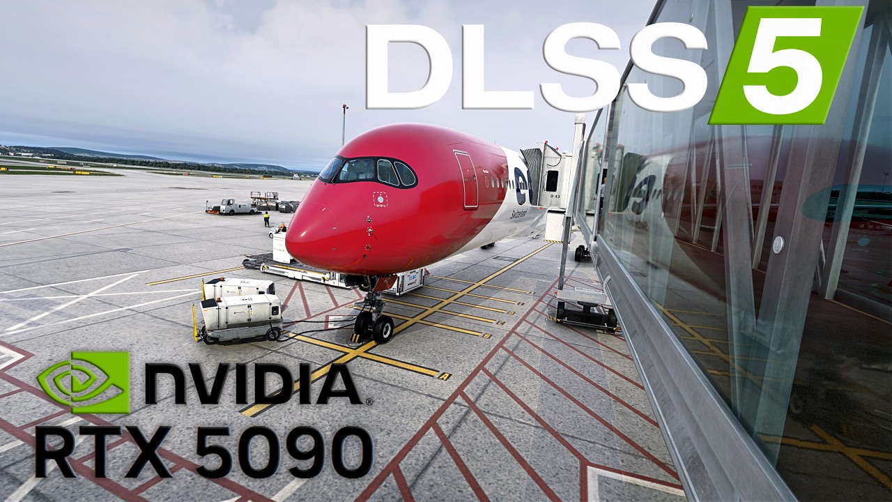 DLSS 5 + RTX 5090 | MSFS 2024 | Zurich &rarr; Las Vegas | INSANE Graphics