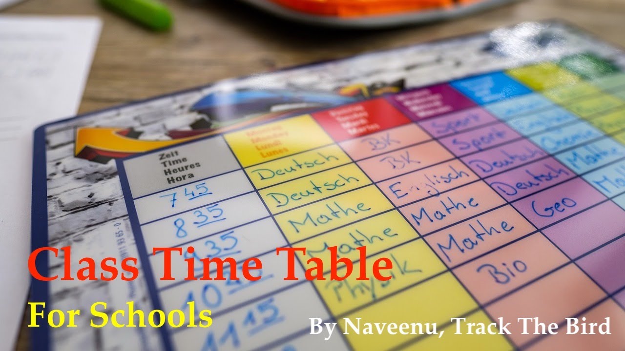 How to Create Class Time Table using Excel?