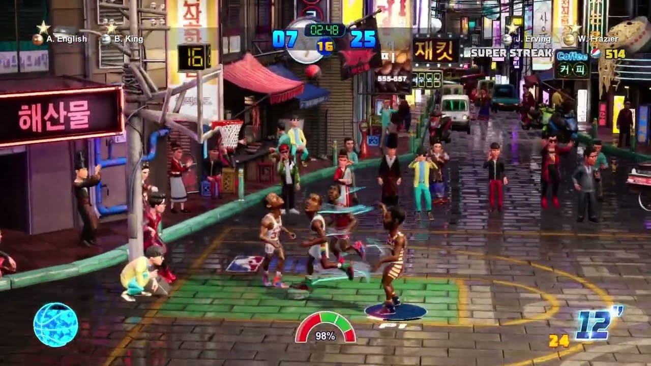 Nba 2k playgrounds Walt Frazier And Dr.J VS Alex English and Bernard King!