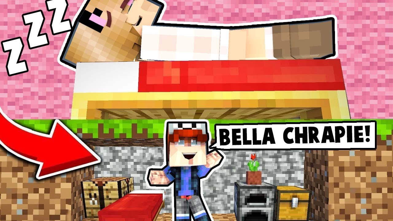 ZMNIEJSZYŁEM SIĘ I ZAMIESZKAŁEM POD Ł&Oacute;ŻKIEM BELLI W MINECRAFT TROLL! | Vito i Bella