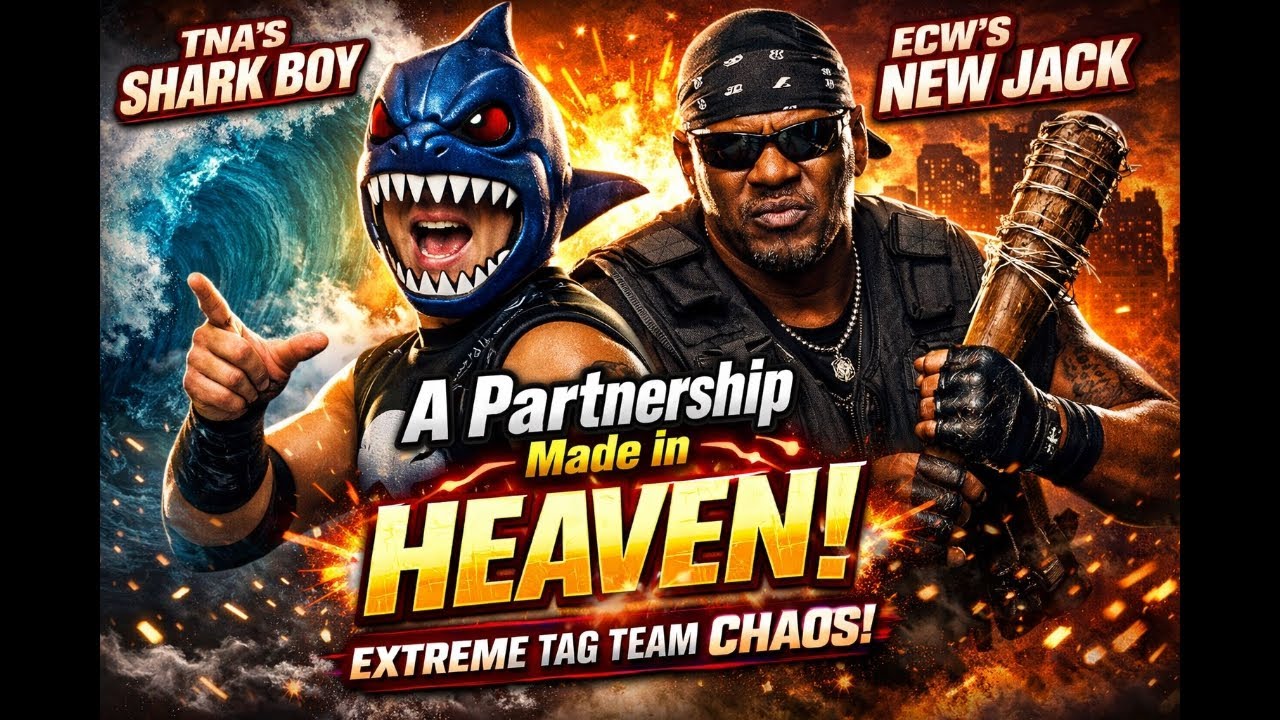 🦈💥 A Partnership Made in Heaven TNA’s Shark Boy & ECW’s New Jack Unite